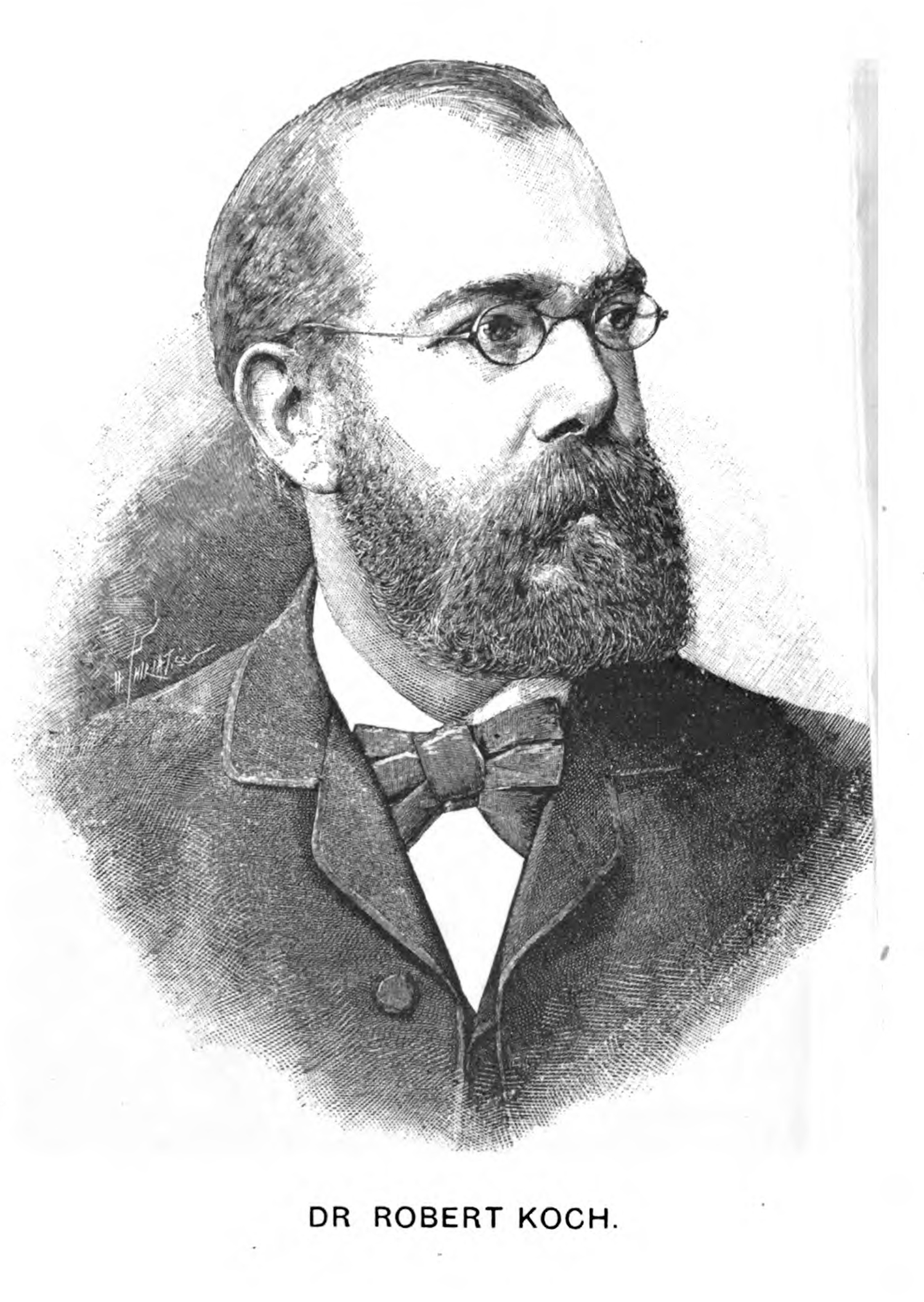 A portrait of Robert Koch.